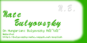 mate bulyovszky business card